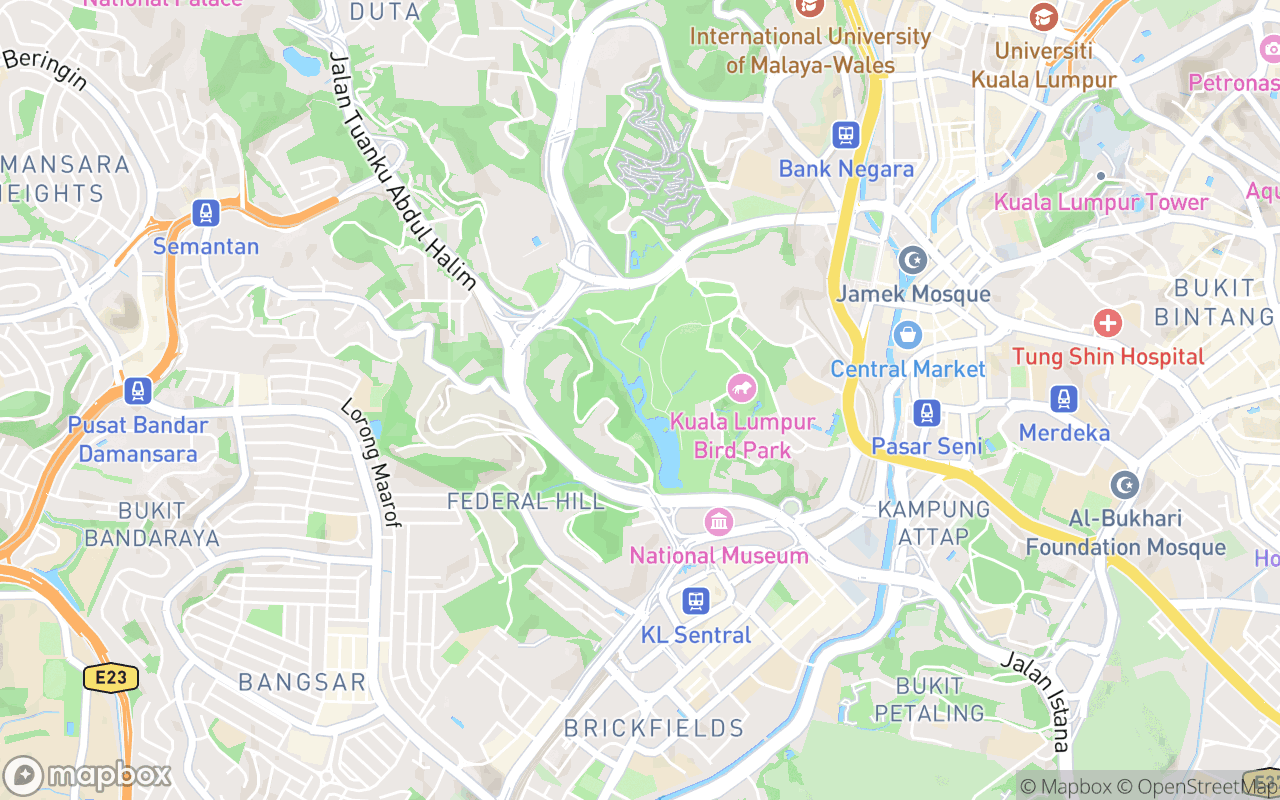 Map showing the location of Bamboo Playhouse