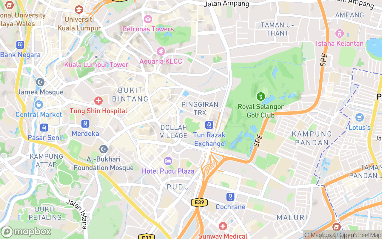 Map showing the location of Meriah by Serai 