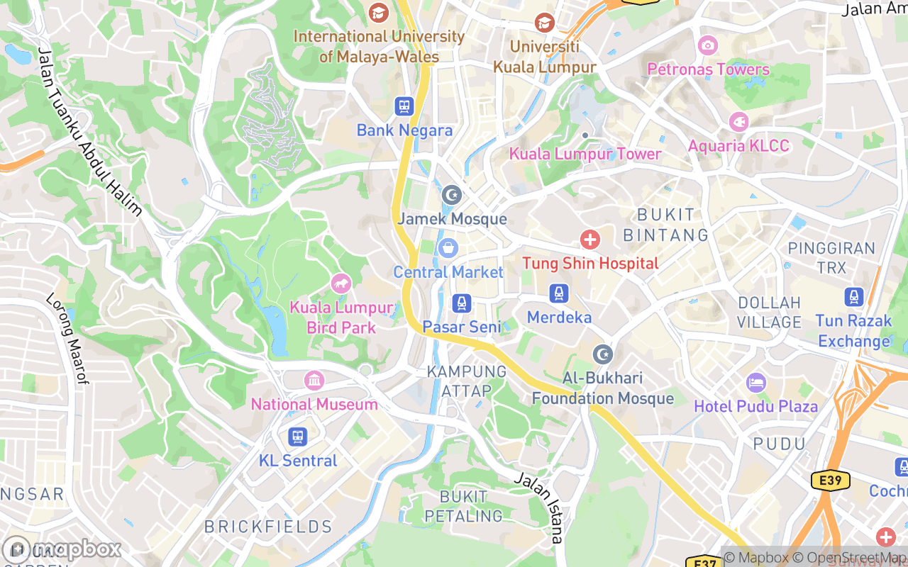 Map showing the location of Lavana Hotel Chinatown