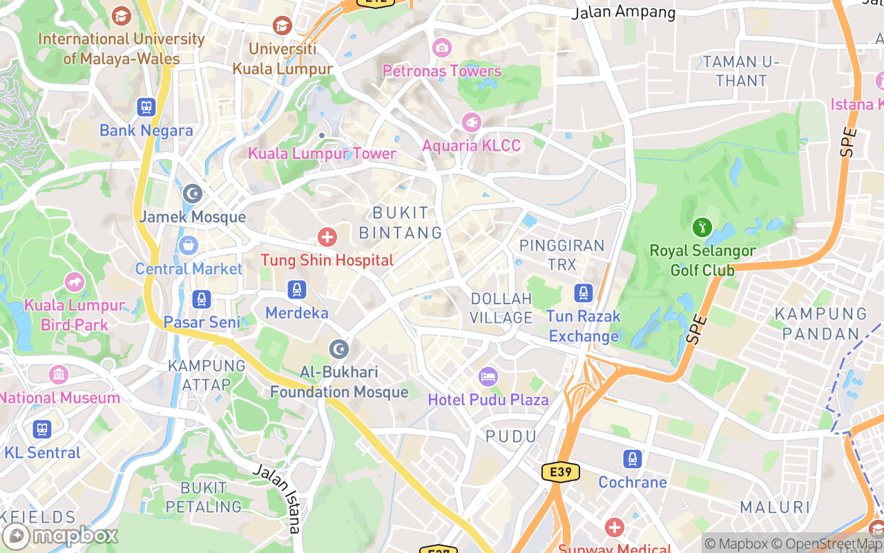 Map showing the location of Imbi Plaza