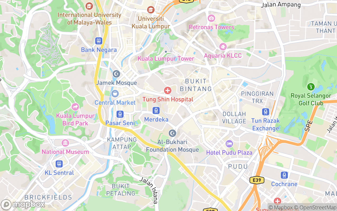 Map showing the location of The Robertson Bukit Bintang Luxe Suites