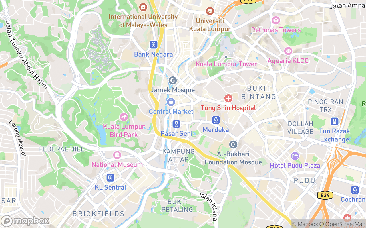Map showing the location of Jalan Sang Guna