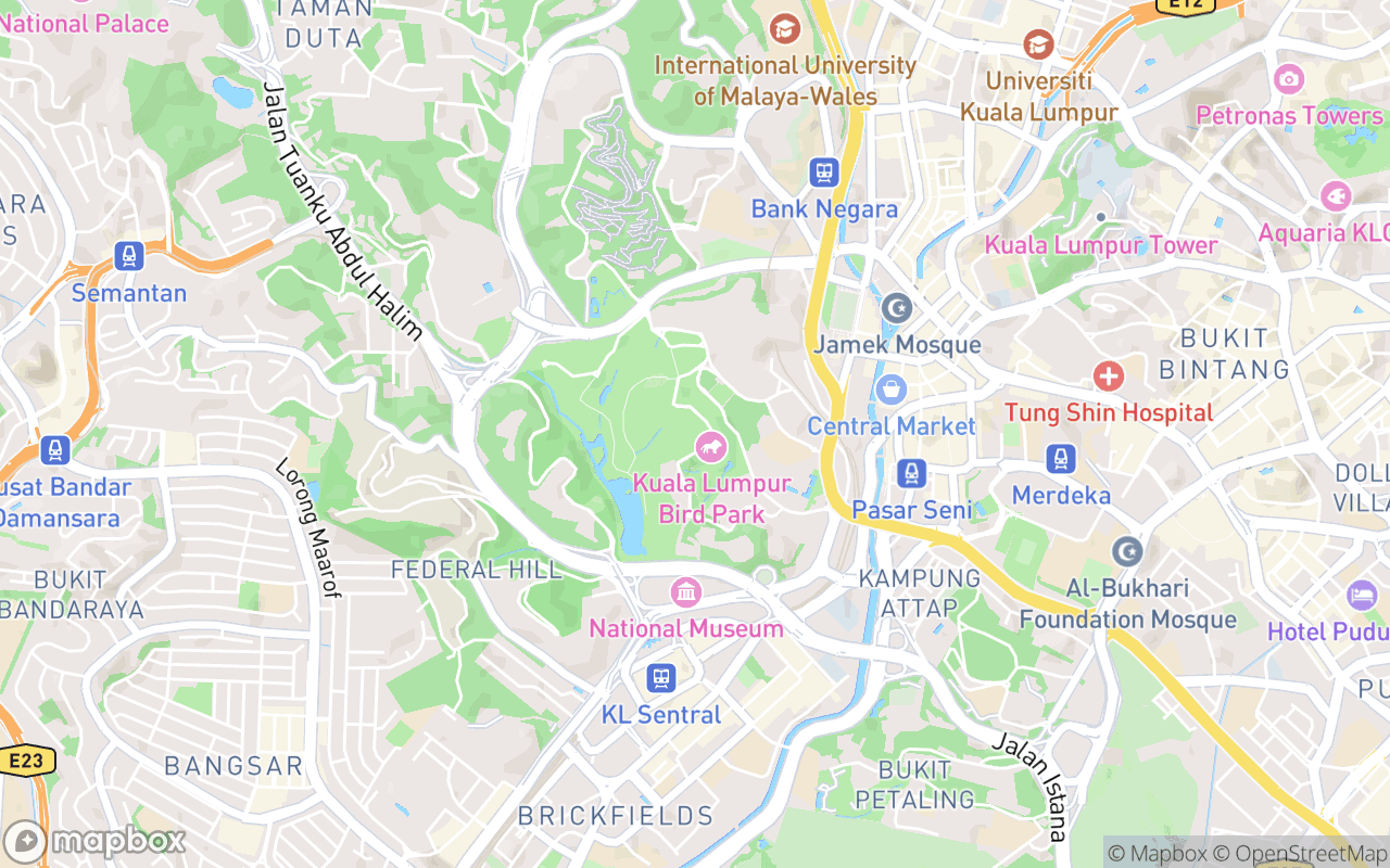 Map showing the location of Taman Orkid Kuala Lumpur