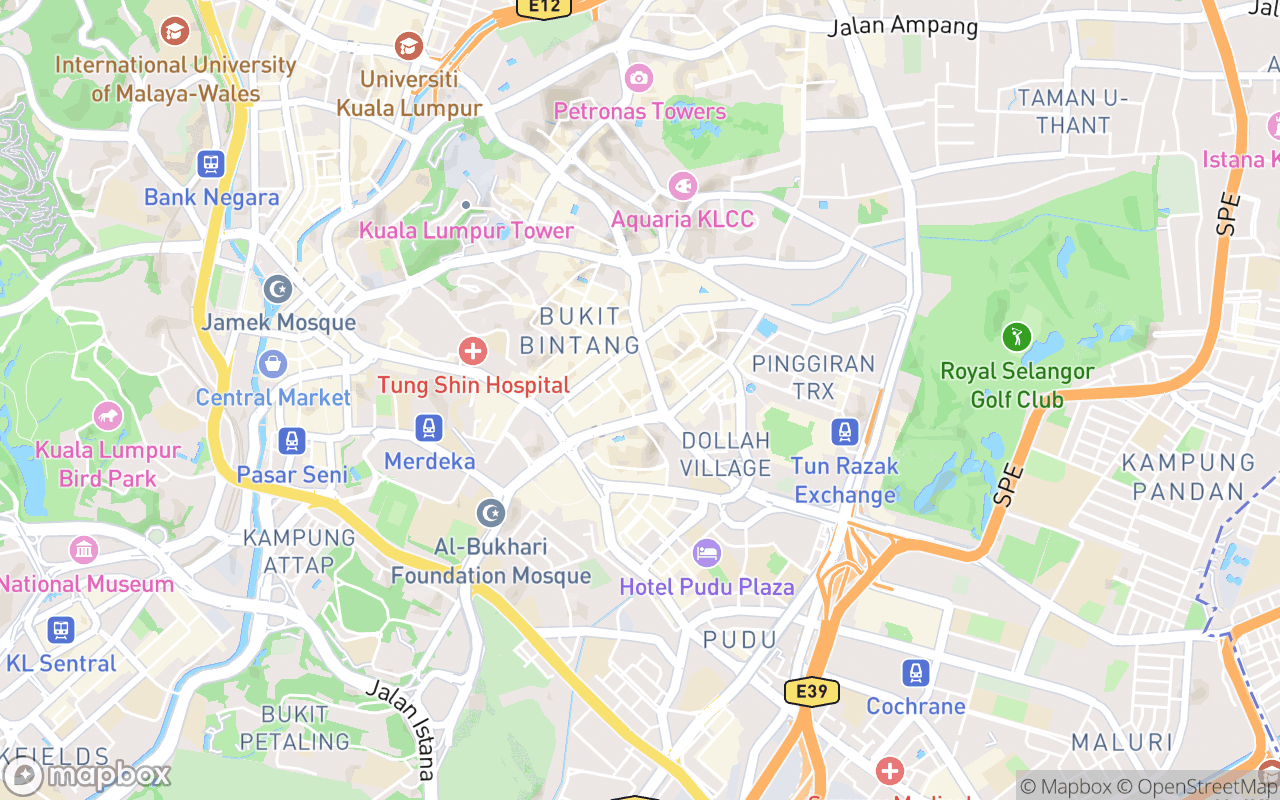Map showing the location of Mega Star Arena