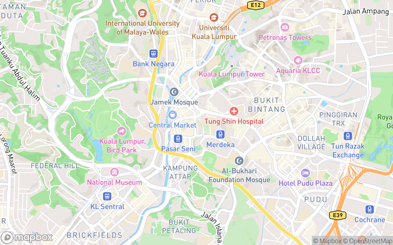 Map showing the location of Lai Foong Lala Noodles