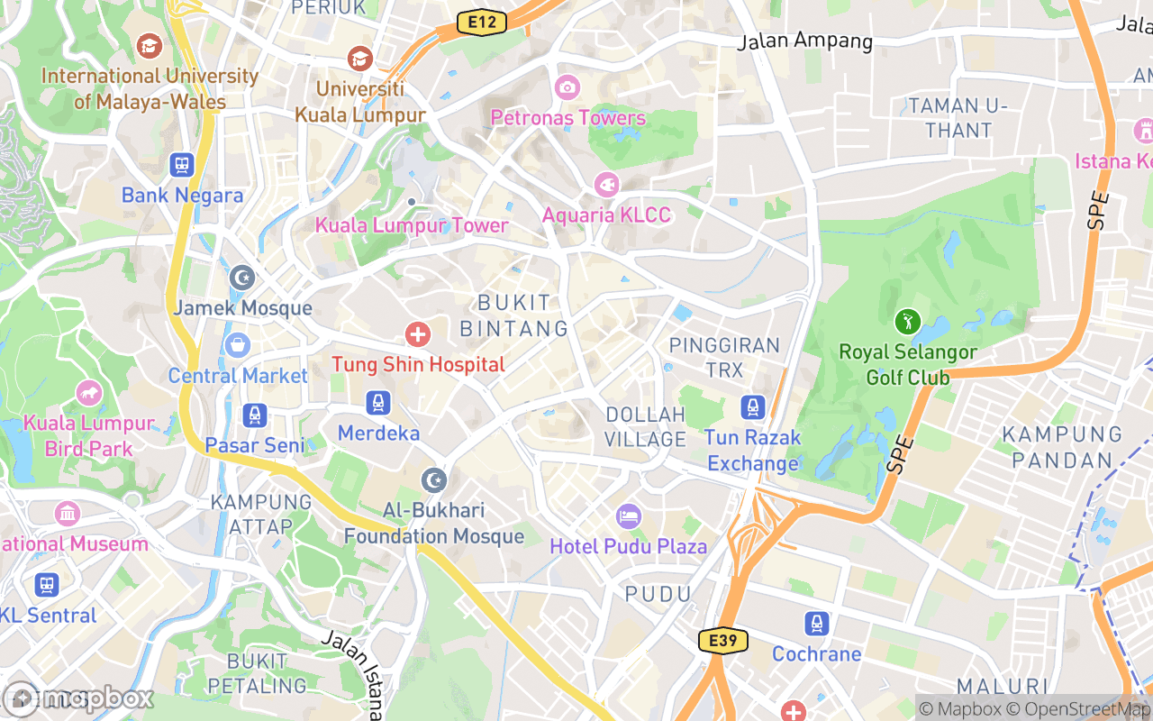 Map showing the location of Hop On Hop Off - Bukit Bintang Main Kiosk