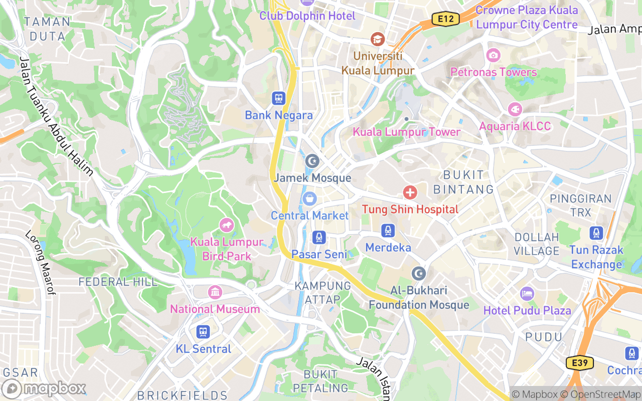 Map showing the location of Sin Sze Si Ya Temple