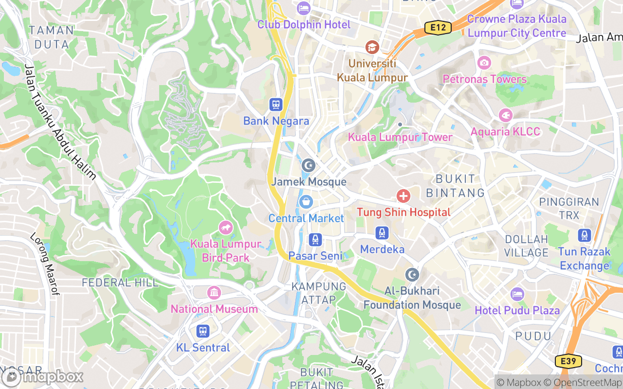 Map showing the location of Restoran Tajudin Nasi Beriani