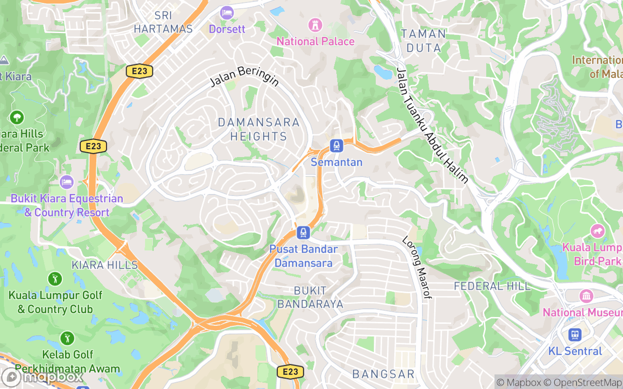 Map showing the location of Pavilion Damansara Heights