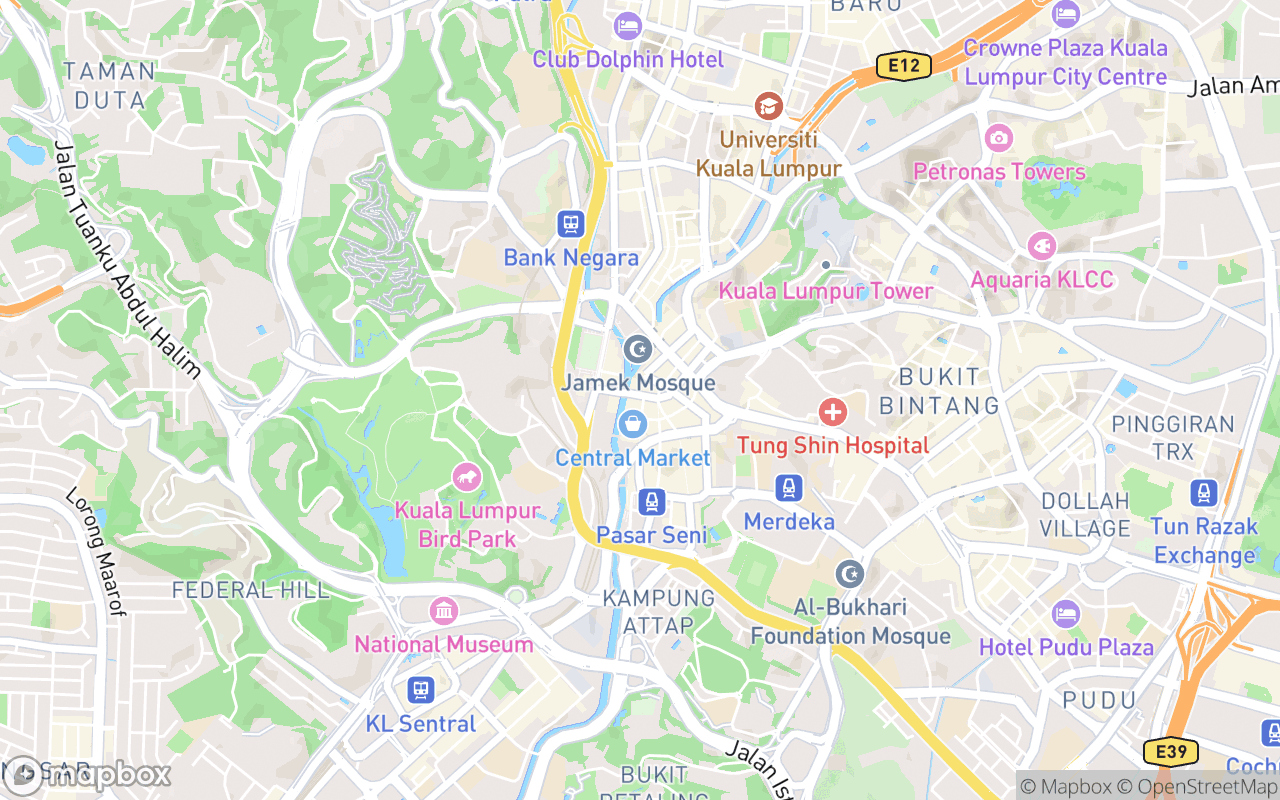 Map showing the location of Pacific Express Hotel