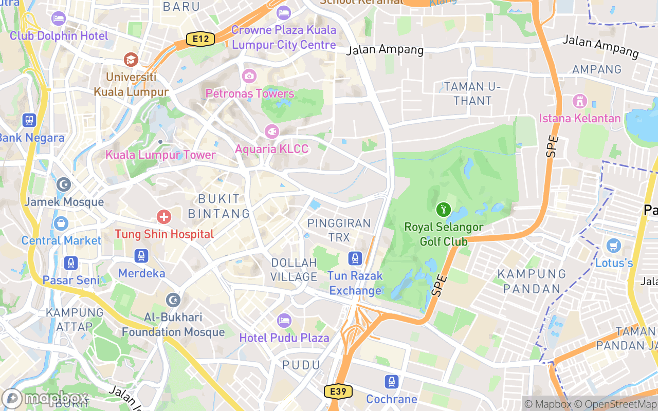 Map showing the location of Lucky Coffee Bar