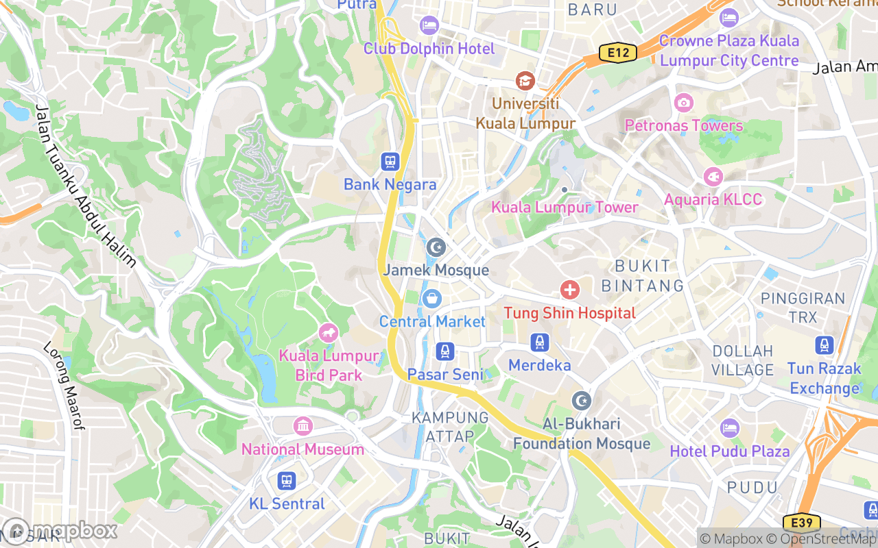 Map showing the location of Medan Pasar