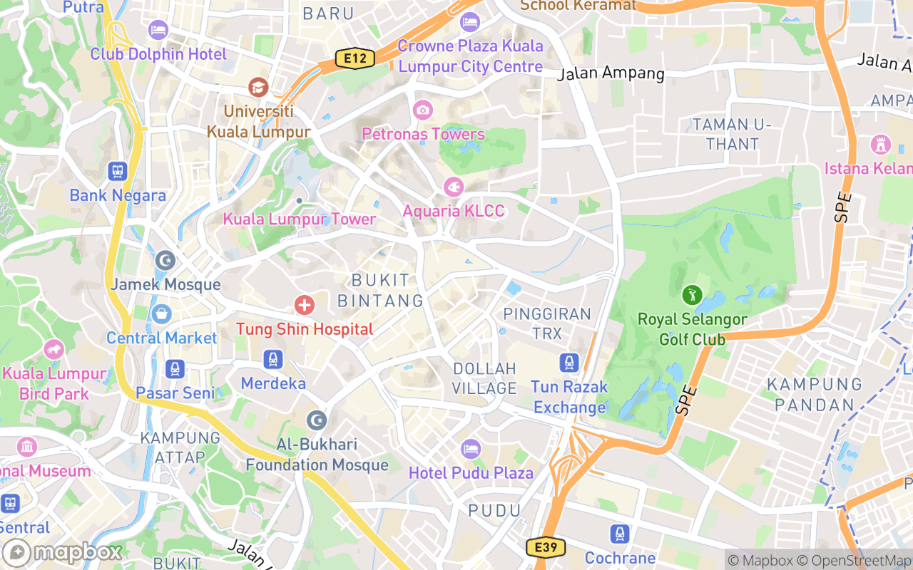 Map showing the location of The Bed Bukit Bintang