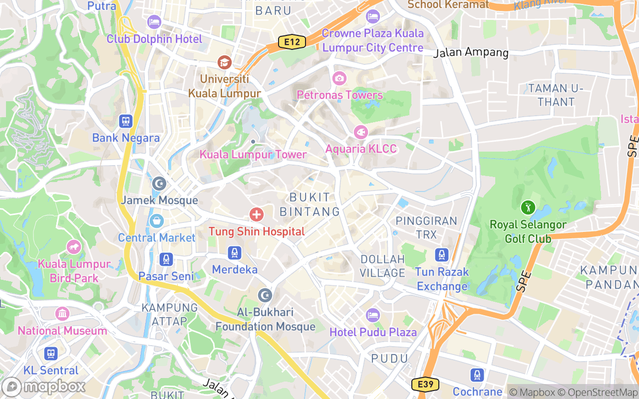 Map showing the location of UR-MU at Bukit Bintang