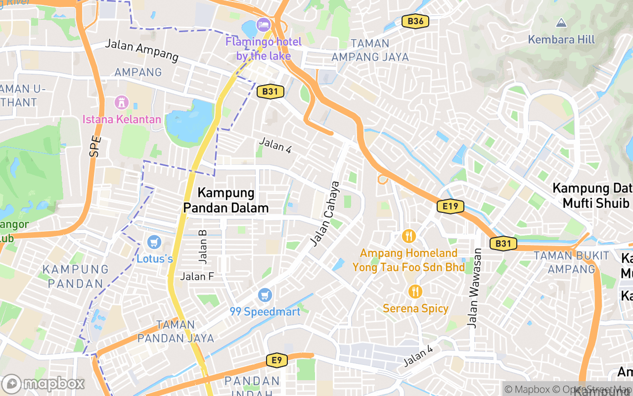 Map showing the location of Rockys Cat Club