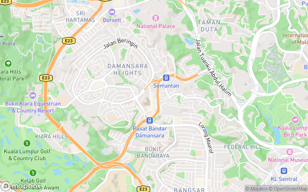 Map showing the location of Christines Bakery