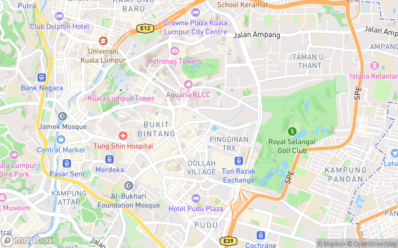 Map showing the location of The Westin Kuala Lumpur