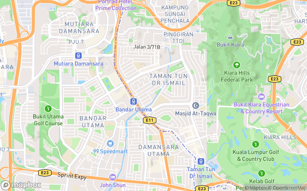 Map showing the location of Komo Cafe