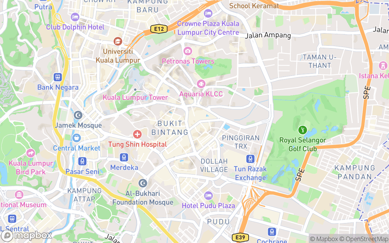 Map showing the location of Grand Millennium Kuala Lumpur