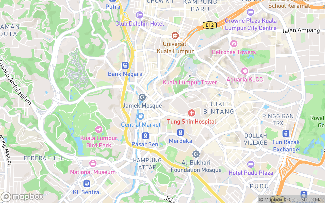 Map showing the location of lyf Raja Chulan