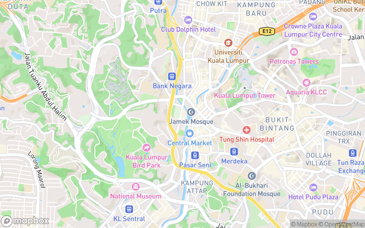 Map showing the location of Sultan Abdul Samad Building (BSAS)