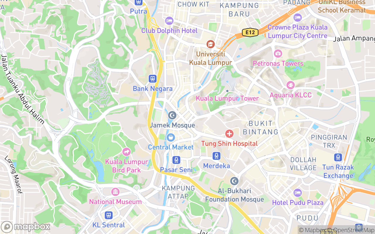 Map showing the location of Riwayat Bookstore