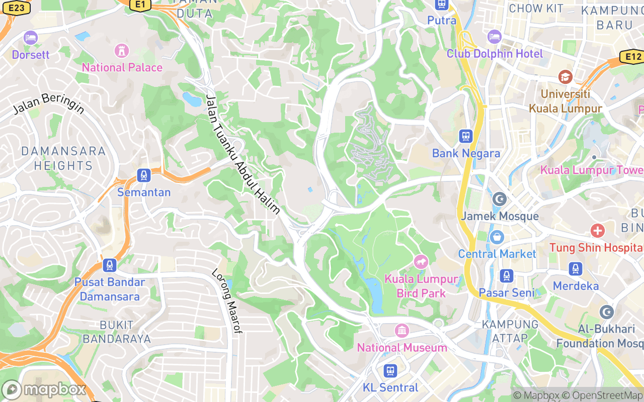 Map showing the location of Malaysian Houses of Parliament