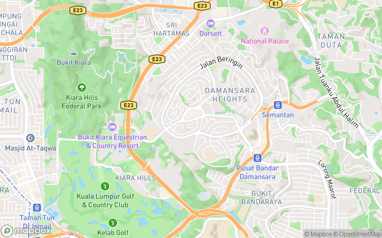Map showing the location of Croisserie Artisan Bakery (Damansara Heights)