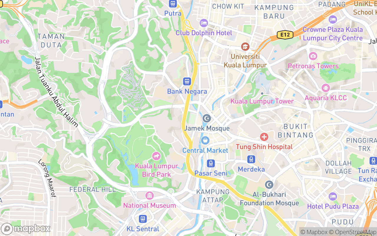 Map showing the location of Royal Selangor Club