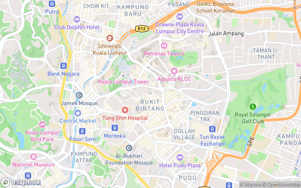 Map showing the location of PARKROYAL Serviced Suites Kuala Lumpur