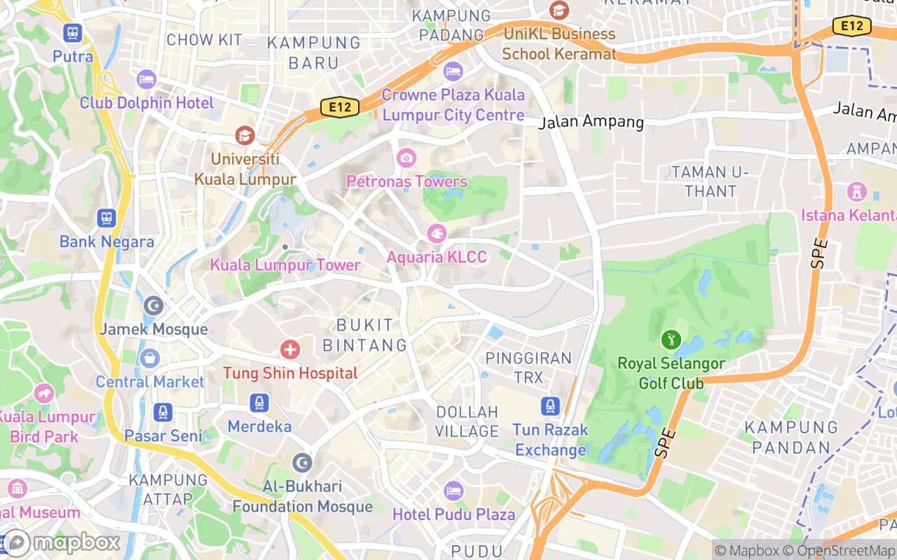Map showing the location of Banyan Tree Kuala Lumpur