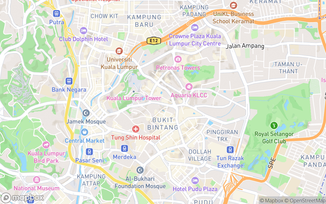 Map showing the location of Holiday Inn Express Kuala Lumpur City Centre