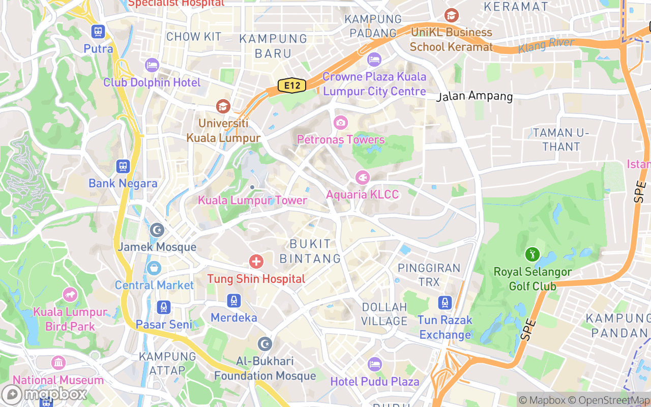 Map showing the location of Helipad Kuala Lumpur