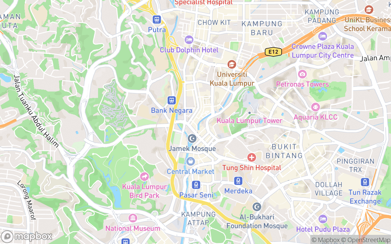Map showing the location of MyCiti Hotel Kuala Lumpur