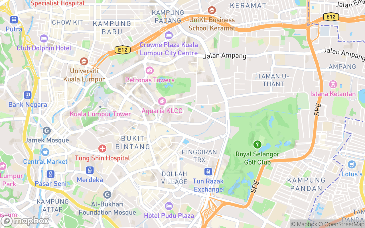 Map showing the location of Wyndham Suites KLCC