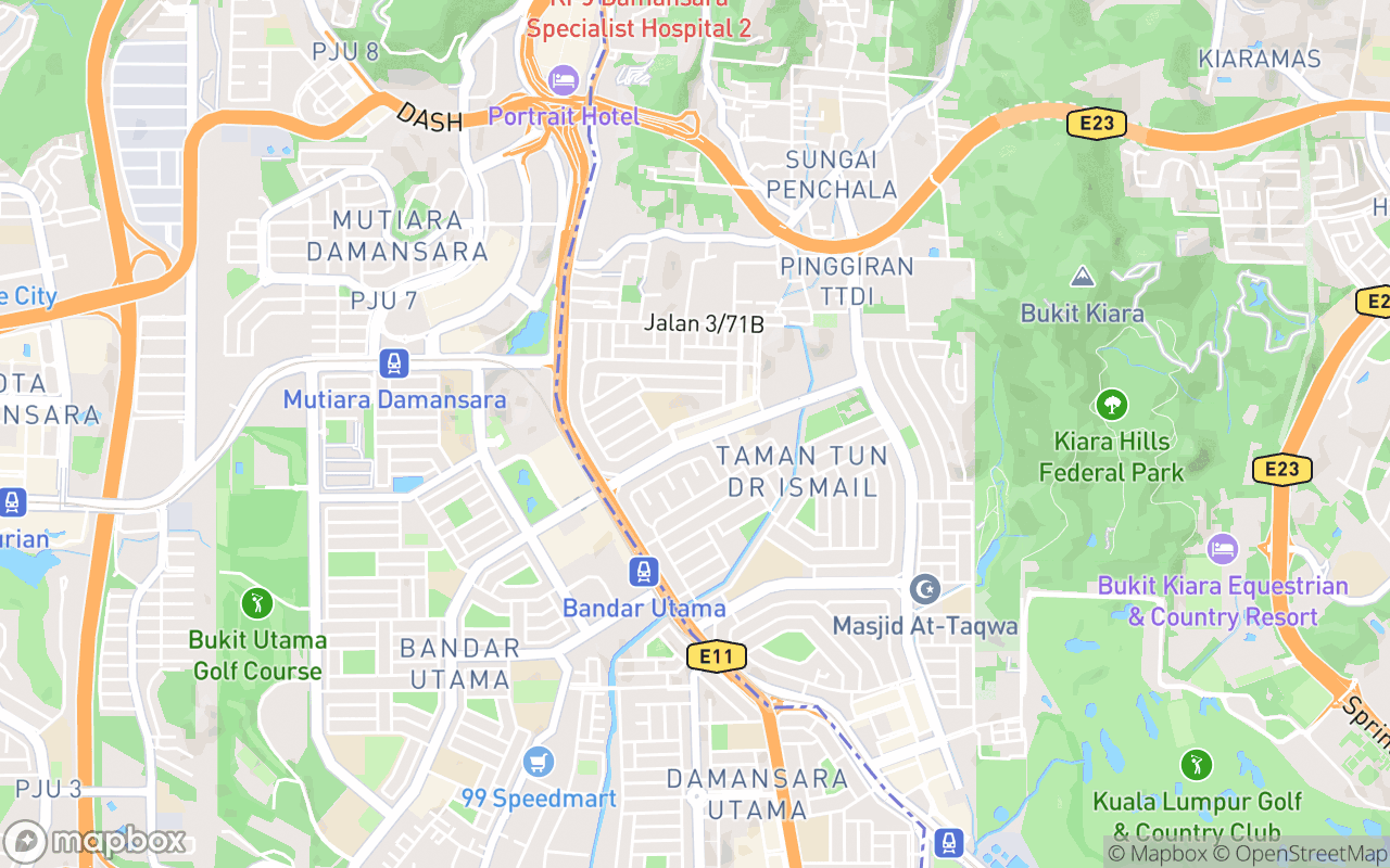 Map showing the location of Frisky Goat TTDI