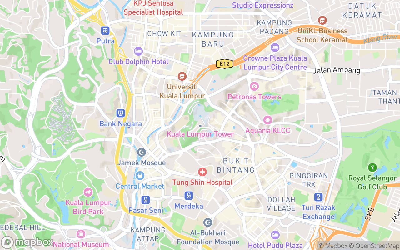 Map showing the location of Sky Deck KL Tower