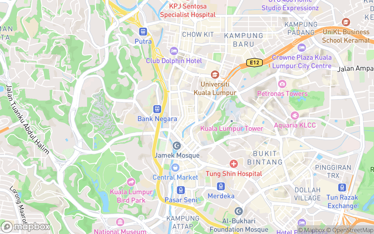 Map showing the location of MK Inn Hotel
