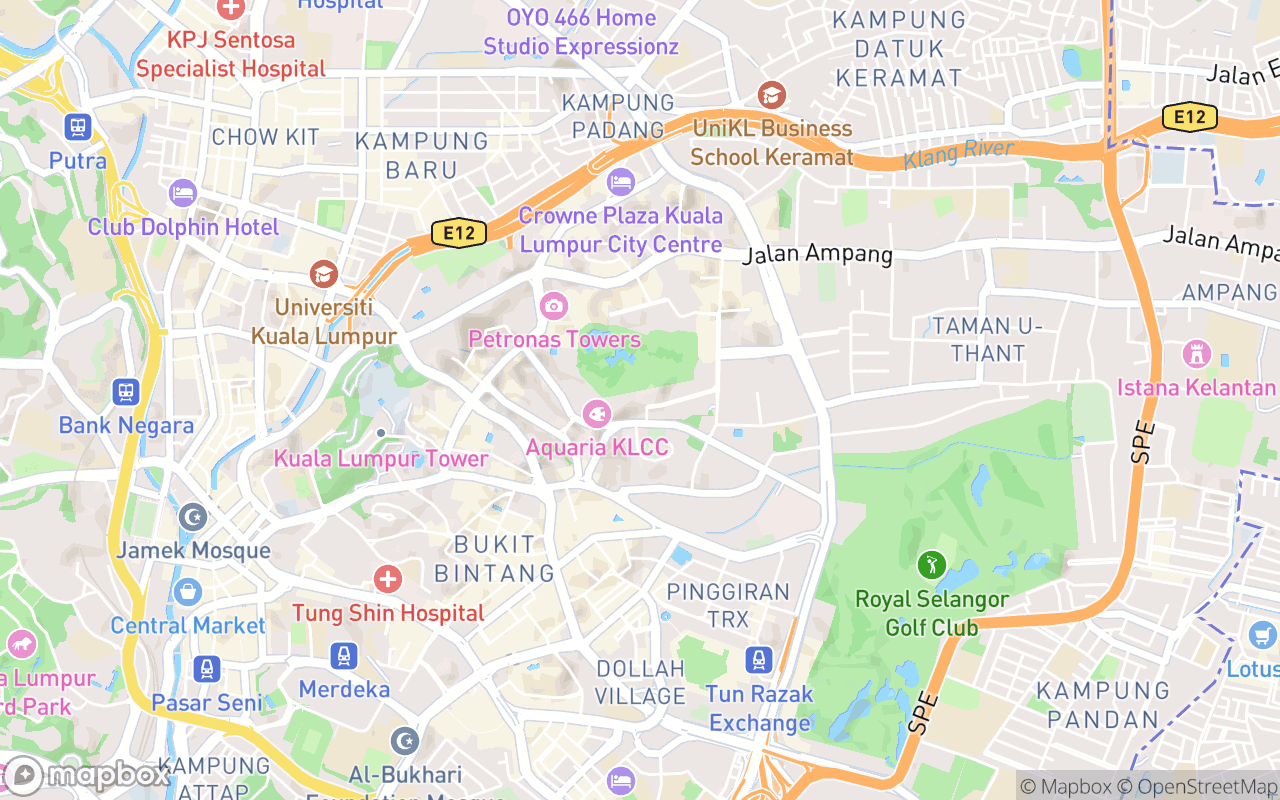 Map showing the location of SkyBar