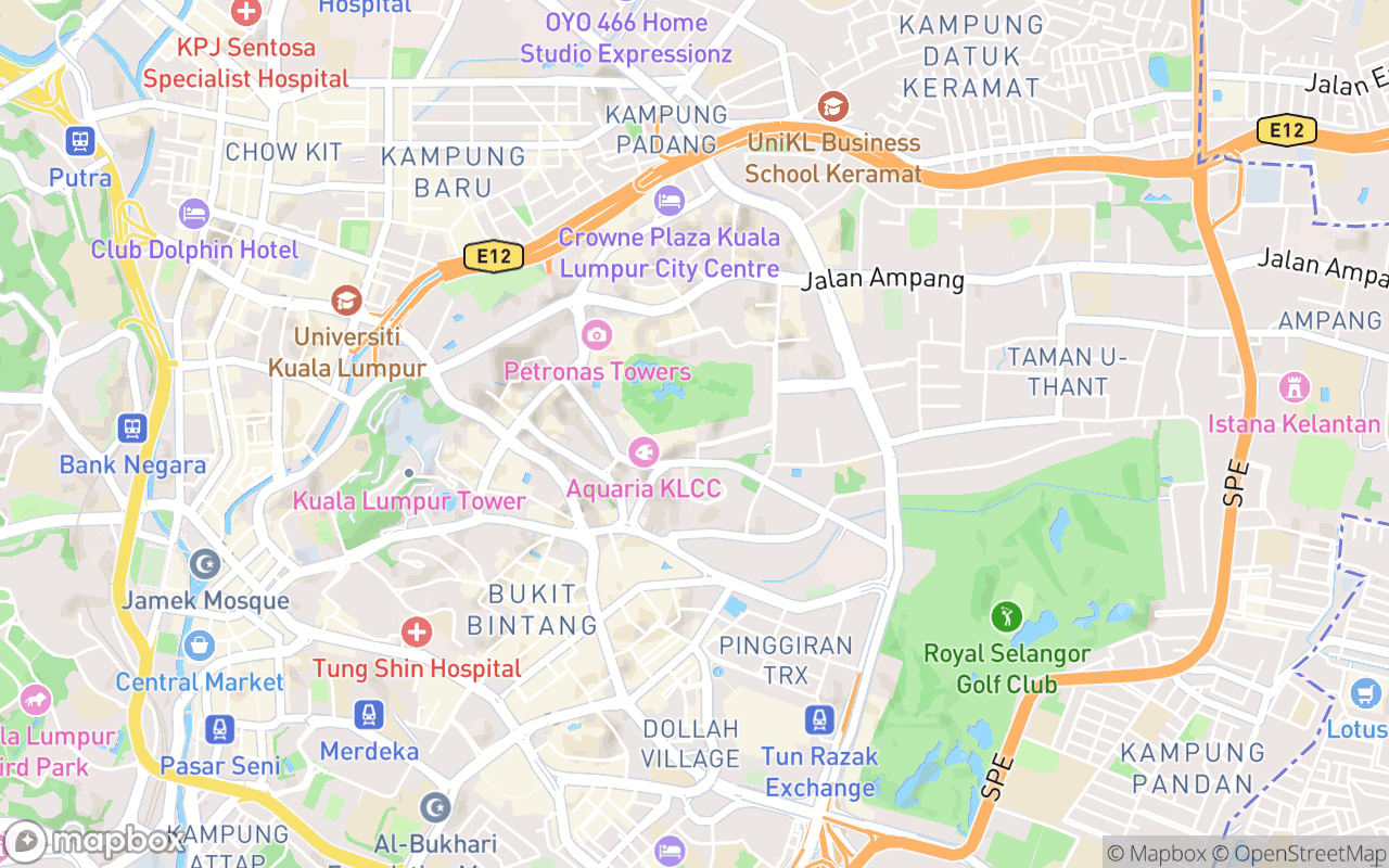 Map showing the location of Traders Hotel Kuala Lumpur