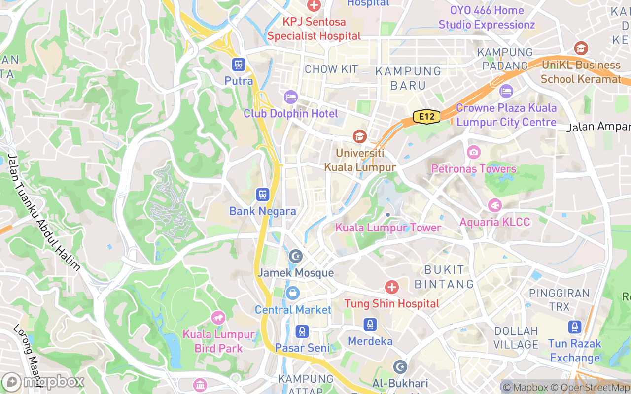Map showing the location of Metrostar Hotel