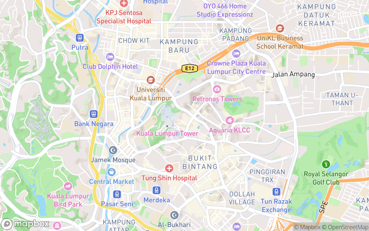 Map showing the location of Shangri-La Kuala Lumpur