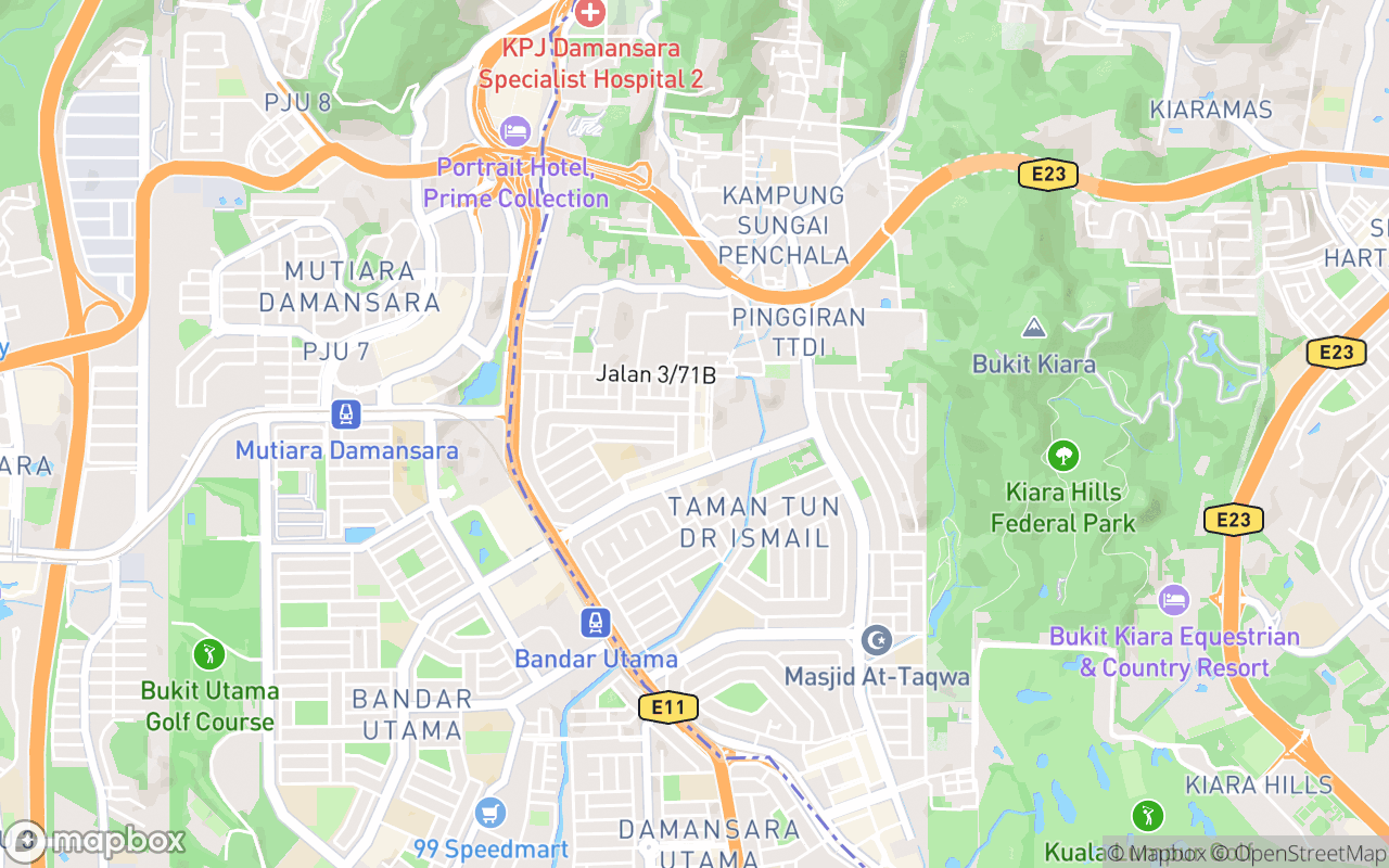 Map showing the location of Mukha Cafe