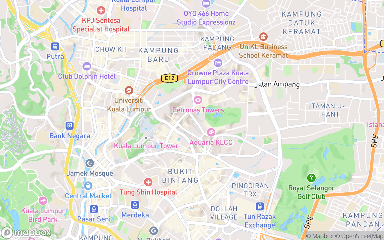 Map showing the location of Ascott Kuala Lumpur