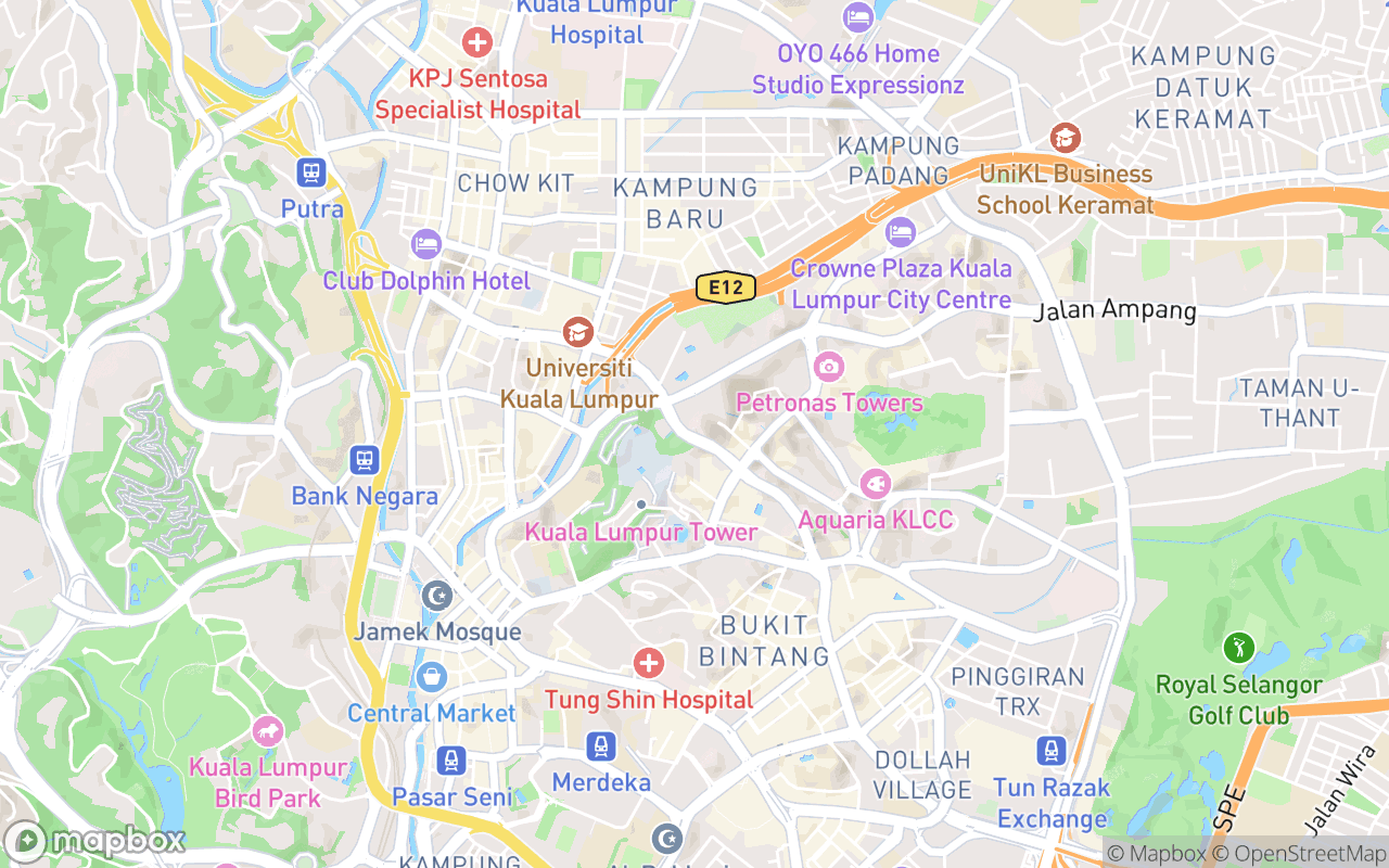 Map showing the location of Concorde Hotel Kuala Lumpur