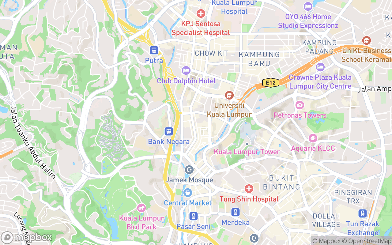 Map showing the location of Canary Hotel
