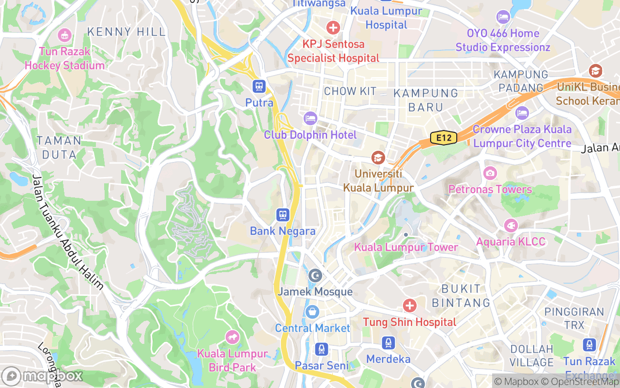 Map showing the location of SOGO Kuala Lumpur
