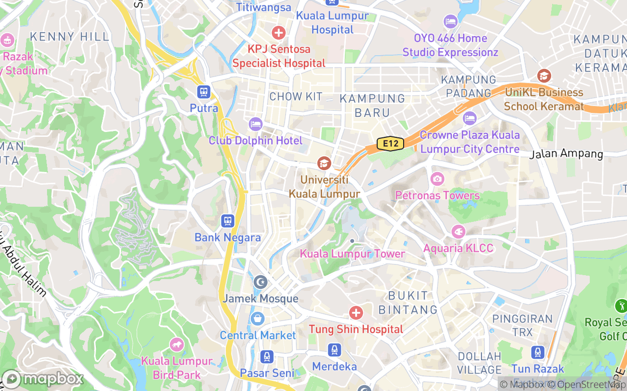 Map showing the location of Yut Kee Kopitiam