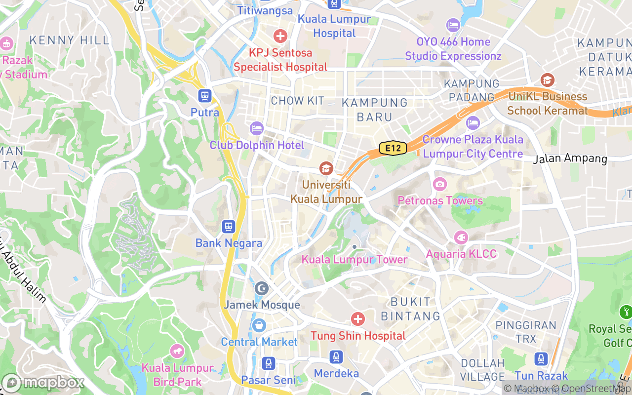 Map showing the location of White & Black Kampong Heritage