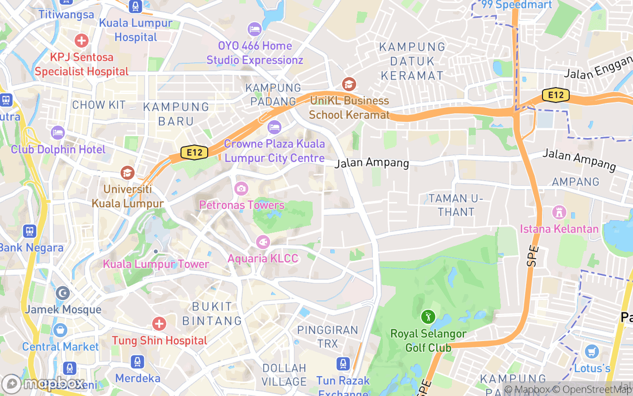 Map showing the location of Ombak KLCC